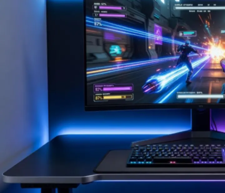Stanowisko gamingowe z ultrapanoramicznym monitorem