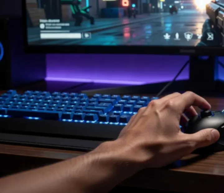 Mysz gamingowa skonfigurowana do rozgrywki FPS
